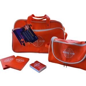 NWT Pure Air Retro Pan Am Airlines Travel Carryon Tote Duffle Bag & Accessories